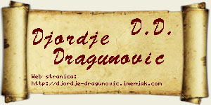 Đorđe Dragunović vizit kartica